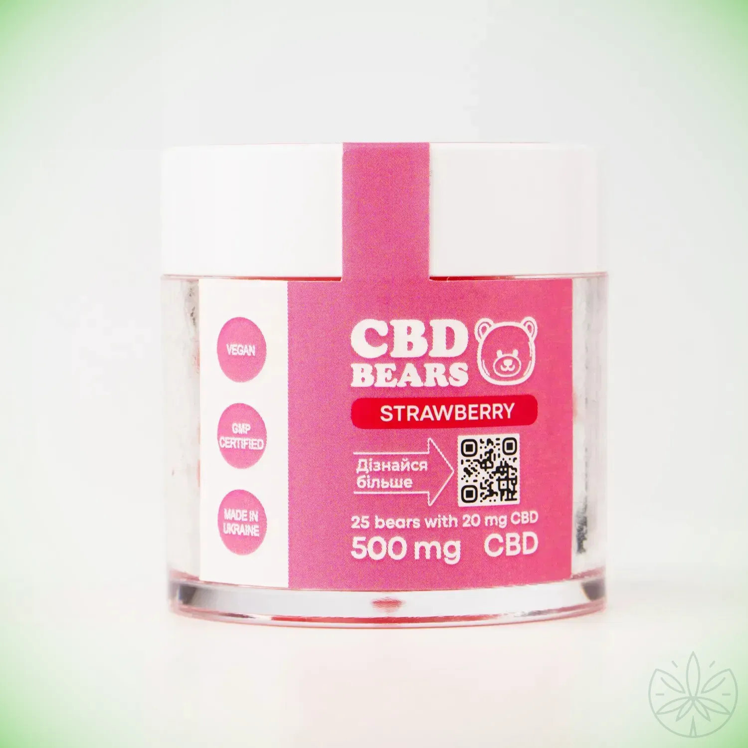 CBD Желейні ведмедики Balance, 500 мг КБД, 25 шт, полуниця